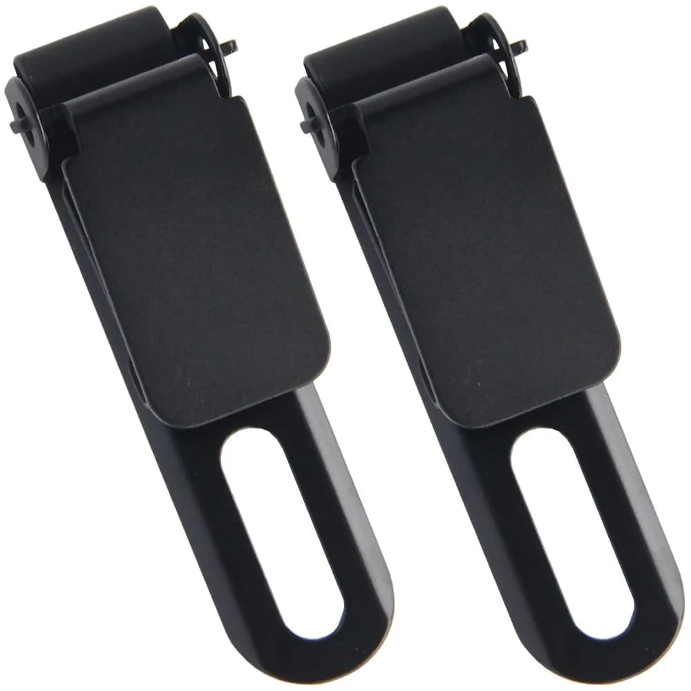 Clip tattica in acciaio nero da 2 pezzi Clip sottile a lama fissa 2.2 per trasporto senza cintura con set di viti Chicago di montaggio