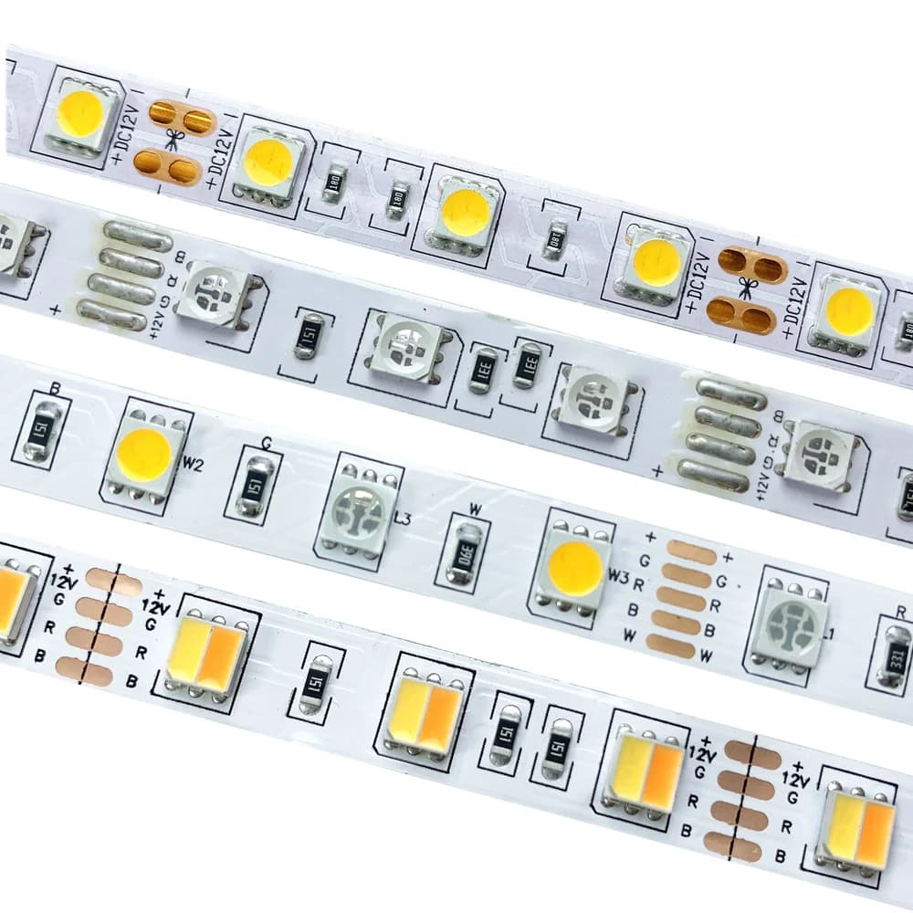 5M 5050 SMD LED Strip RGB RGBW (RGB bianco) RGBWW (RGB bianco caldo) CCT flessibile LED String Light 5M/ 300 LEDs DC12V Home Decor