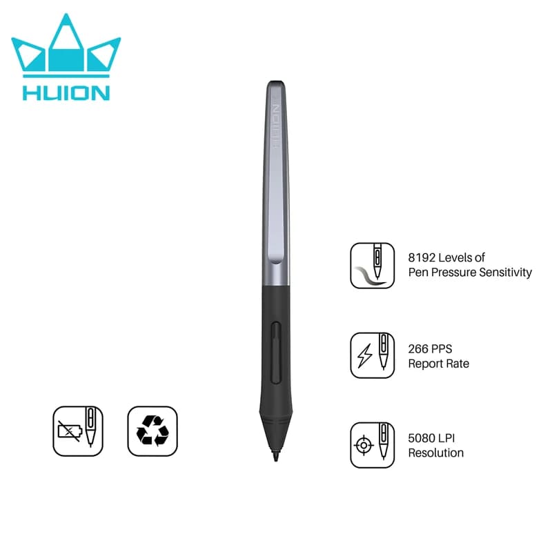 HUION PW100 Penna digitale stilo senza batteria per Huion HS64 HS610 H640P H1060P H610PROV2 H320M H420X H580X H610X Tavoletta grafica