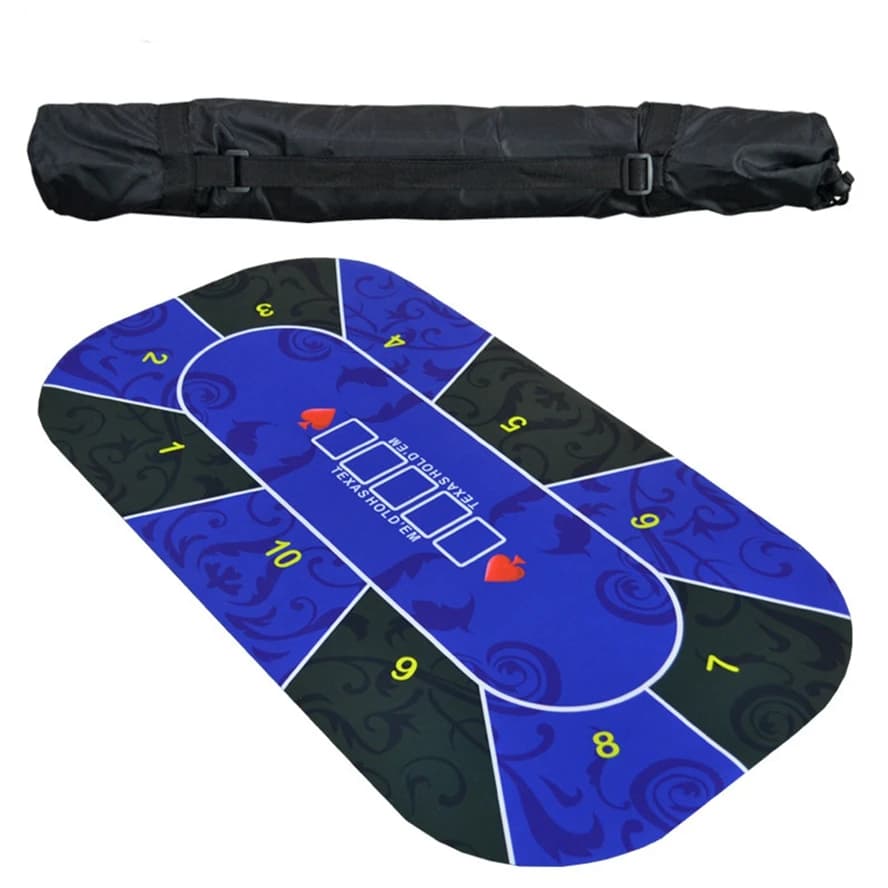 1.2*0.6m Texas Hold'em Poker Tovaglia di gomma da tavolo Stampa digitale Casino Poker stelle Gioco da tavolo Tappetino fiches da poker Tappetino da scrivania
