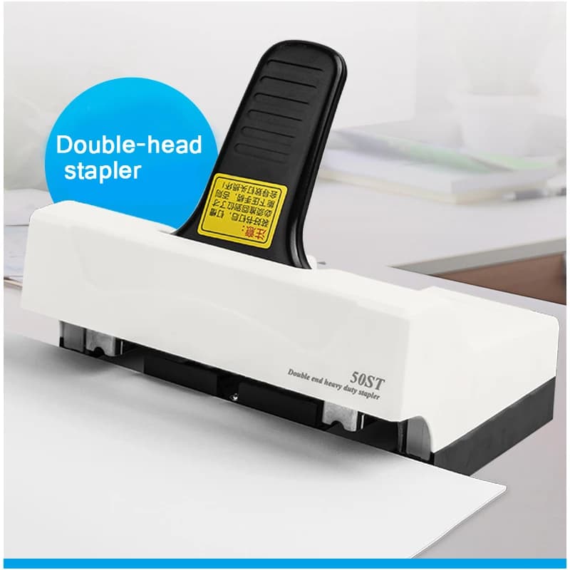 Cucitrice portatile con cucitrice a doppia testa 50ST per la cucitrice a risparmio di manodopera per l'home office può agitare fino a 50 pagine all'ora 24/6--23/8