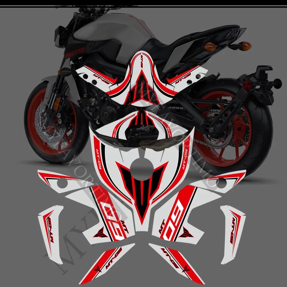 Tank Pad Protector For Yamaha MT09 MT FZ 09 Stickers Fairing Motorcycle Knee Decal Fender Windshield 2016 2017 2018 2019 2020