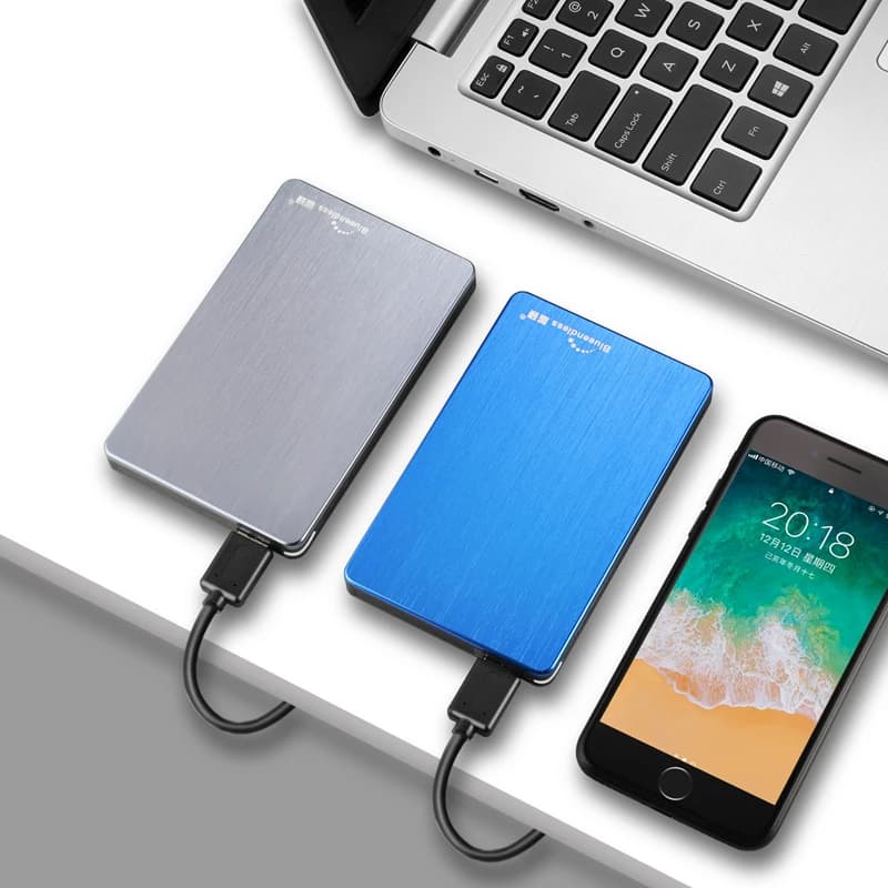Blueendless Disco rigido esterno portatile ultra sottile 1TB/750GB HDD USB3.0 Dispositivi per archiviazione di dispositivi per PC desktop portatile