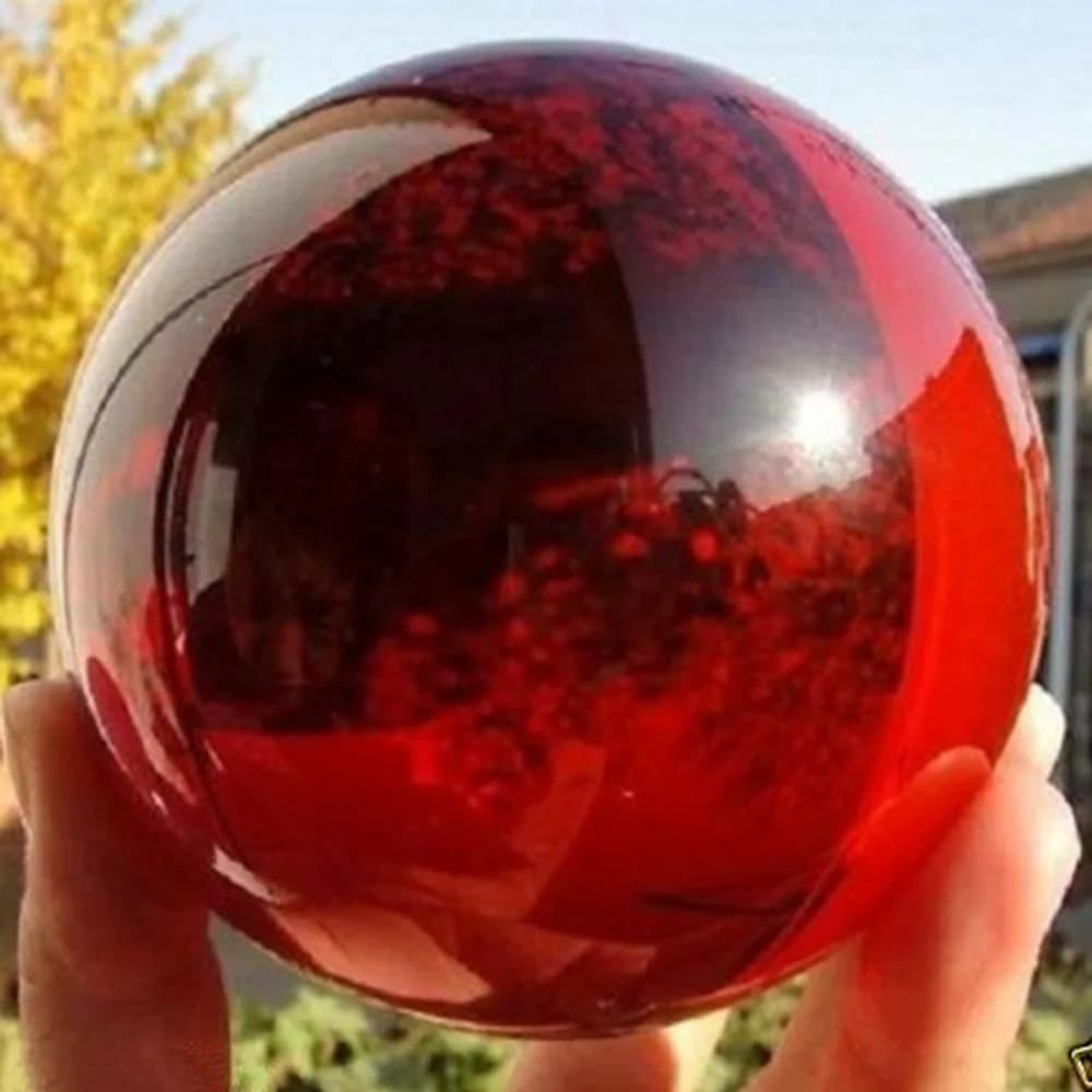 40/50/60mm asiatico raro naturale rosso K9 sfera di cristallo guarigione sfera magica decorazione in pietra