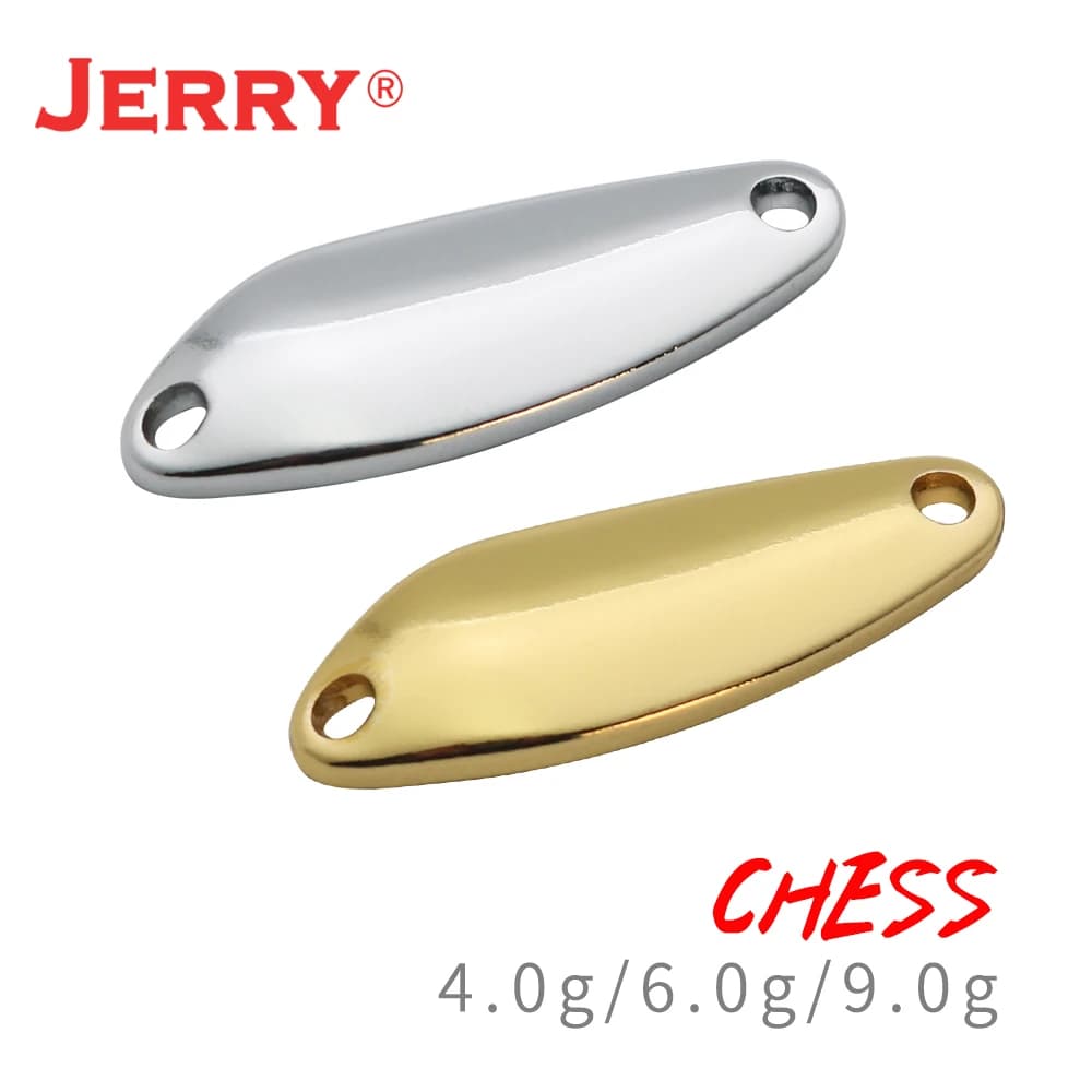 Jerry scacchi trota cucchiaio non verniciato esche pesce persico Bass artificiale Glitter esche da pesca lago stream fiume serbatoio stagno esche metalliche