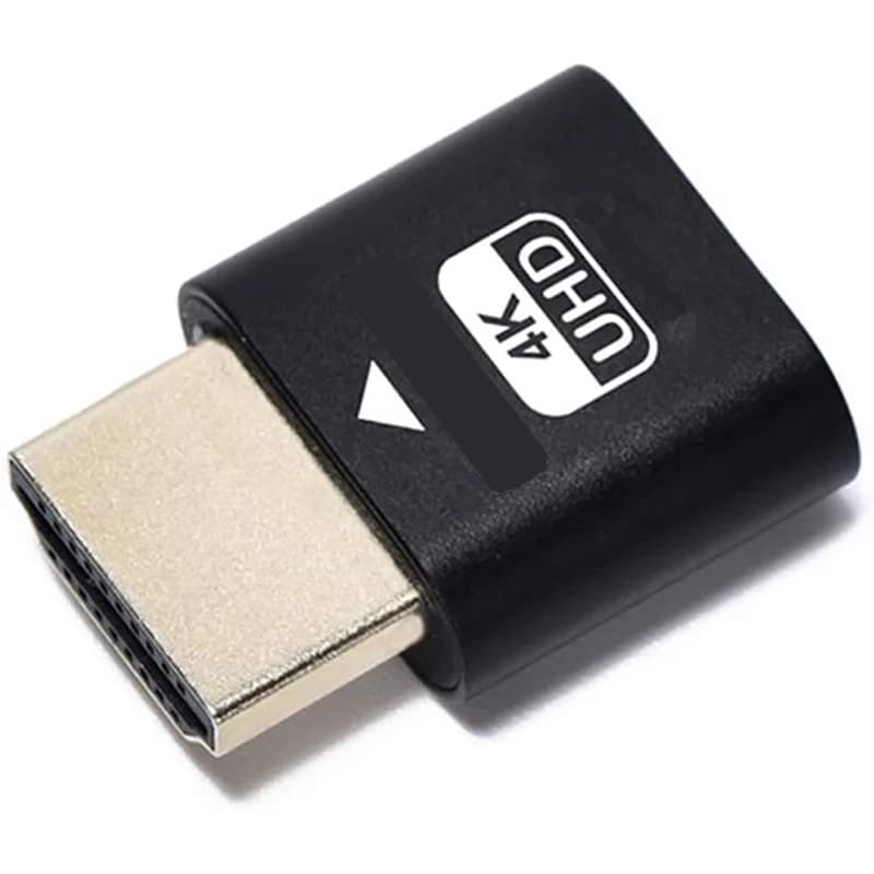 Compatible Spine HDMI Virtual Display Emulator Ghost Display Headless 4K DDC EDID Adapter for Fiction Emulator for Bitcoin Mining