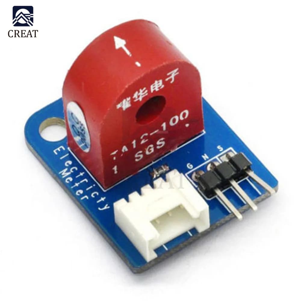 AC 5A analog current meter module power sensor module for Arduino Brick 5V i/o A12-100 power transformer