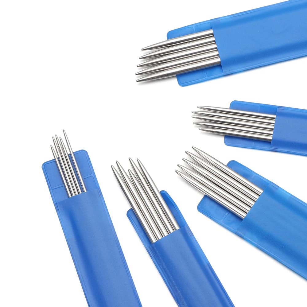 5 pezzi ferri da maglia dritti in acciaio inossidabile uncinetto in metallo maglione fai da te tessuto strumenti per maglieria dimensioni 2-5mm accessori per il cucito