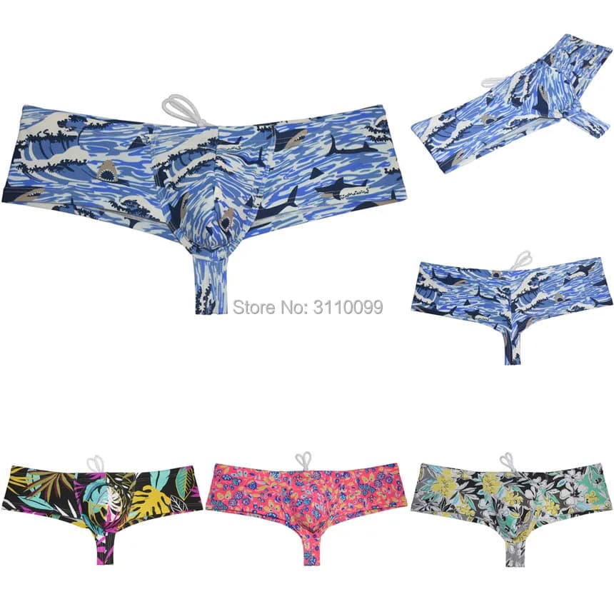Custodia da uomo per aumentare il nuoto, costume da bagno boxer sfacciato, costume da bagno brasiliano