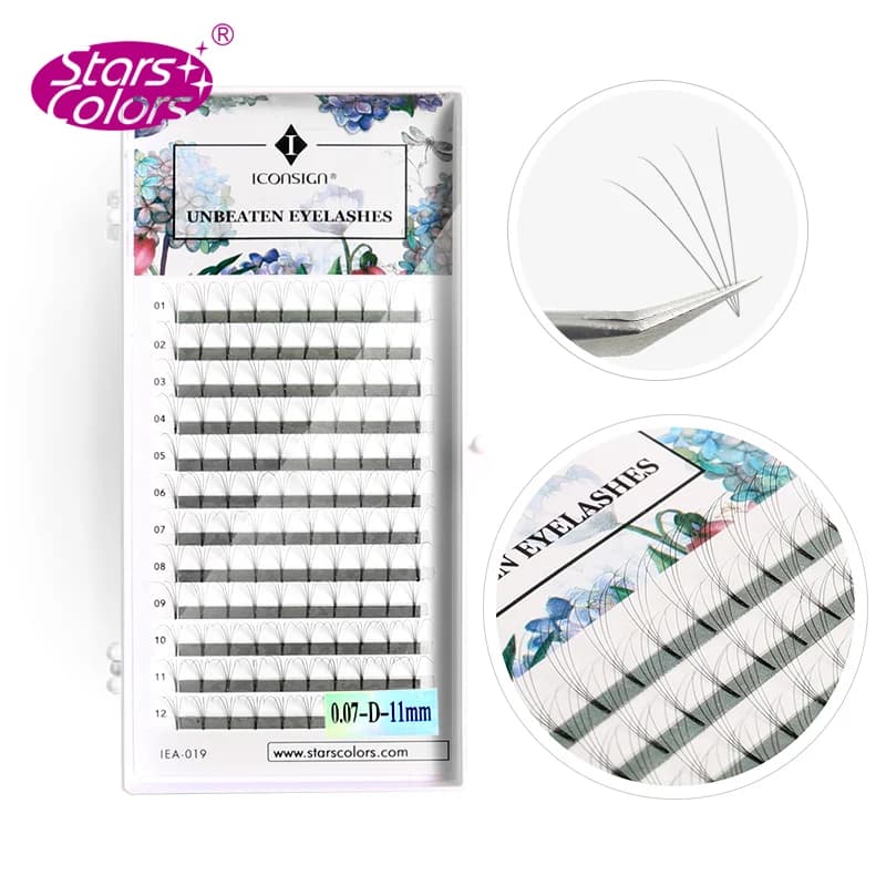 2D/4D/6D fake eyelashes 0.07mm thick fake eyelashes C/D Curl Silk lashes Cilia Beauty Makeup Lashes Extension 8-15mm