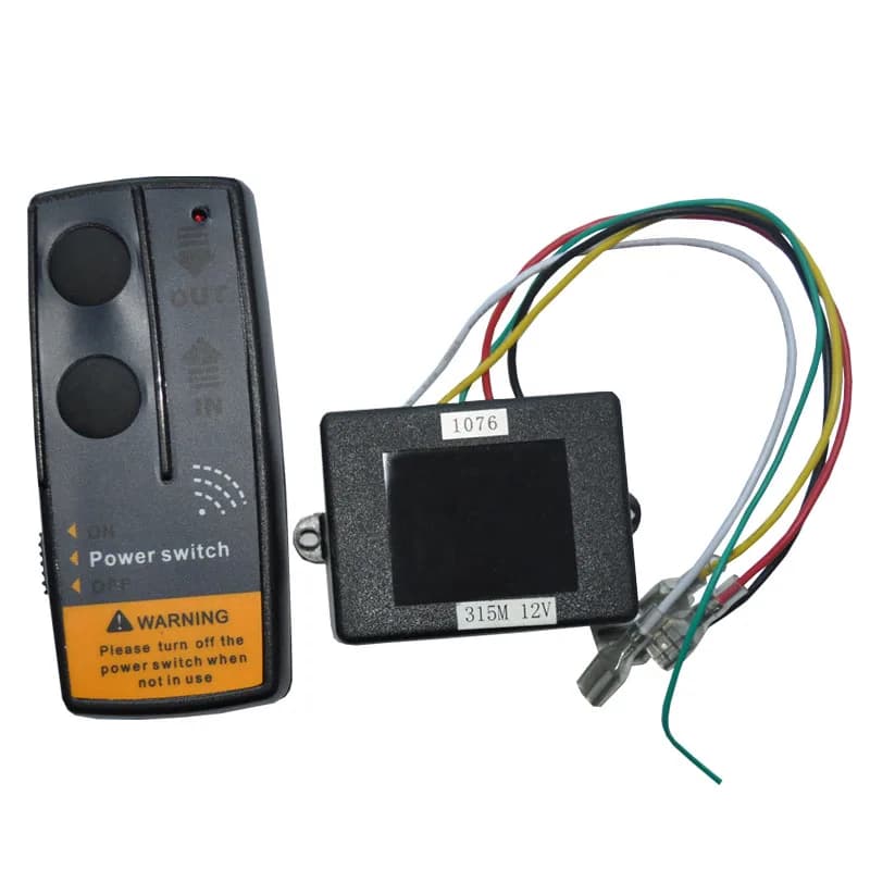 Kit interruttore telecomando wireless per verricello con ancoraggio in nylon nero per barche marine