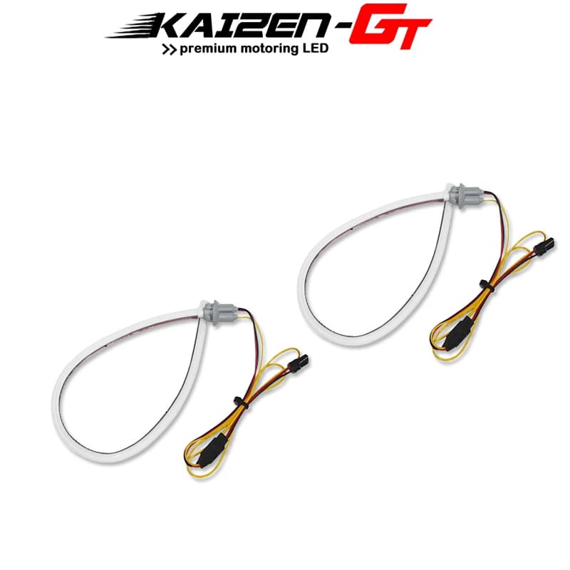 2 Strisce LED per Fari con Illuminazione Bianca/Ambra, Luci DRL e Indicatori di Direzione Retrofit per Honda Accord Sedan 2013-2015
