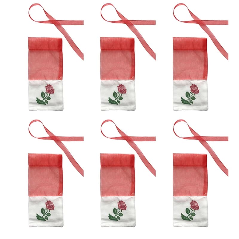 6pcs Flower Bouquet Bouquet Print Bag Cotton Seed Bag