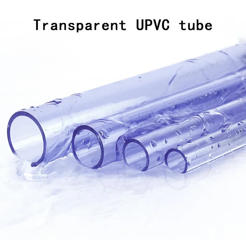 UPVC transparent pipe PVC pipe aquarium pipe Water tank fittings UPVC rigid pipe Garden pipe for water 1 pcs 50 cm