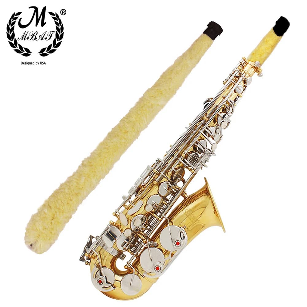 M MBAT Sassofono Spazzola di Pulizia Pulitore Pad Saver Per Tenore Soprano Alto Sax Morbido Mantenere Sassofono Pulito Accessori Mantenere Strumento