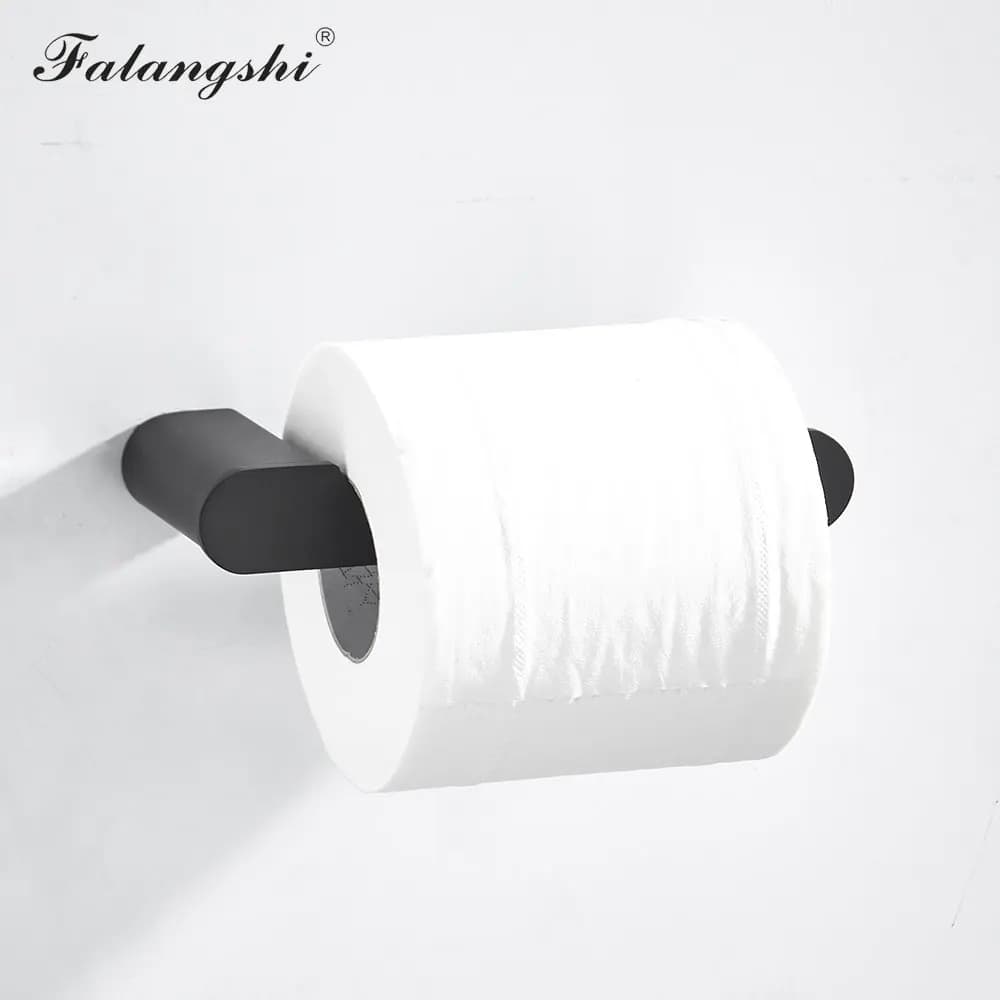304 in Acciaio Inox Porta Carta Igienica Opaco Nero Accessori per Il Bagno Spazzolato Rotolo di Carta Holder Avvitato Parete WB8212