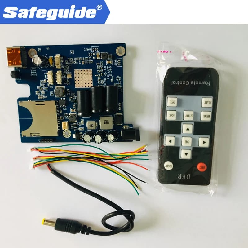 HD 1080P in tempo reale 2CH AHD DVR PCB Board Mini veicolo Mobile DVR Board supporto scheda SD da 128 GB con telecomando