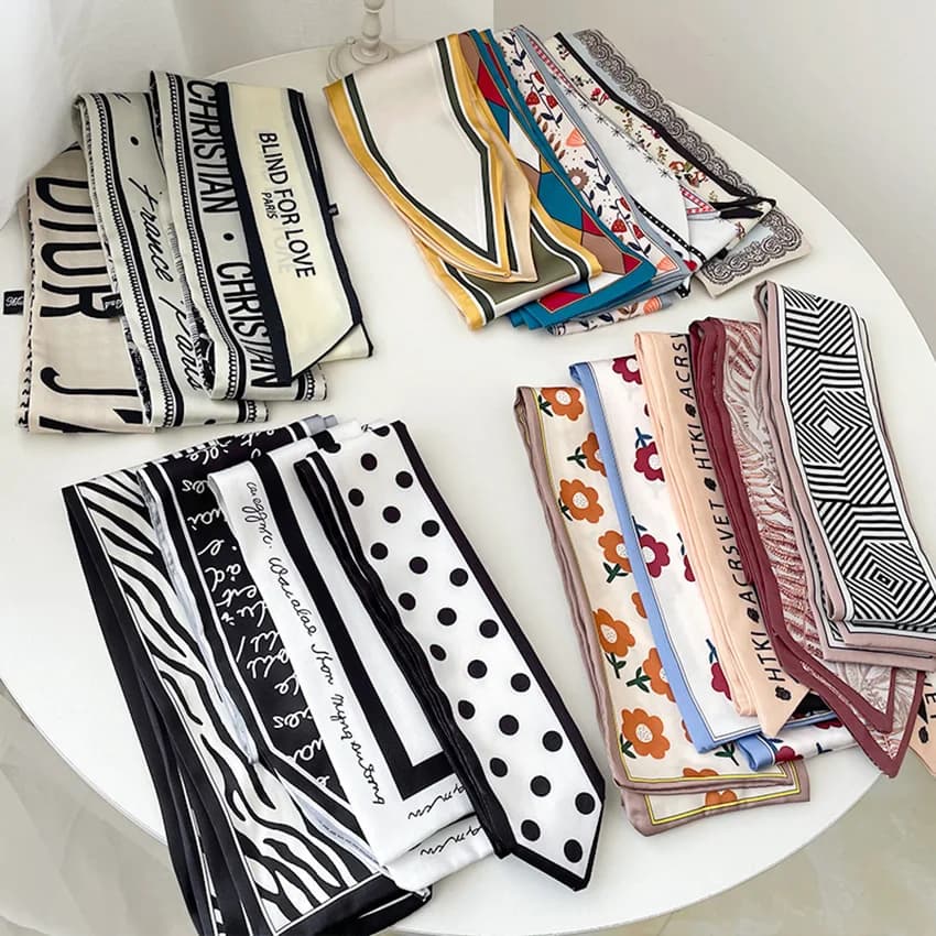 Archi per capelli lunghi Sciarpa Foulard Moda Elastici per capelli Nastri Fascia multifunzionale Bandana Accessori elastici per capelli per le donne
