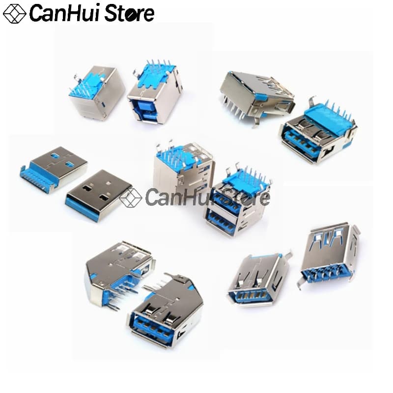 5 pz USB3.0-AM / AF 180 gradi USB A spina maschio A sedile femmina B femmina porta quadrata A tipo B connettore interfaccia Sockect