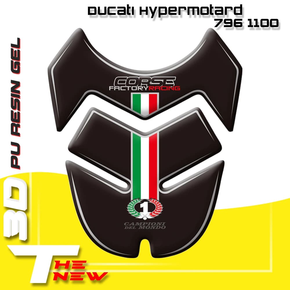 Nuovi adesivi moto adesivo serbatoio carburante decalcomanie protettive a lisca di pesce per Ducati Hypermotard 796 1100 07-12 2008 2009 2010 2011