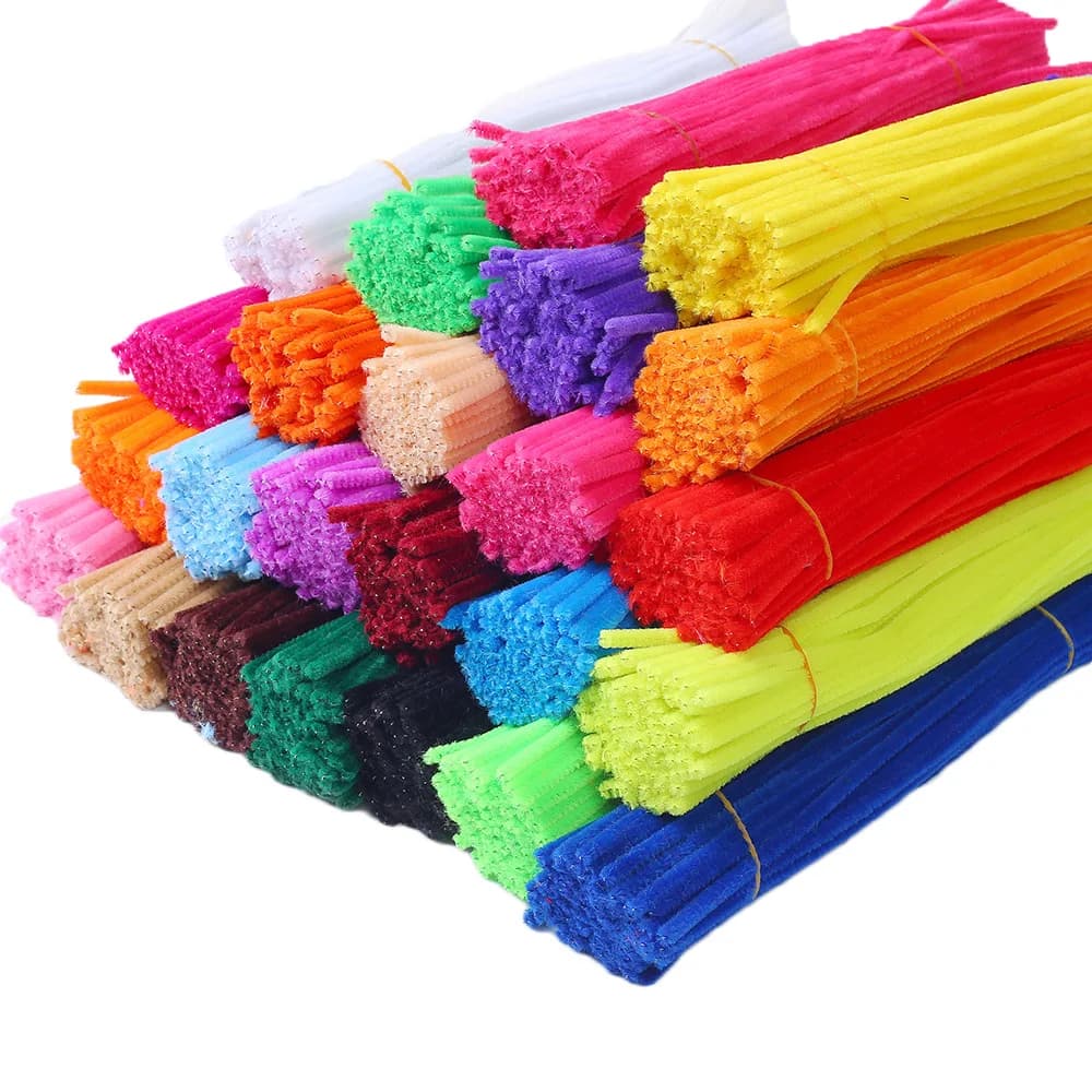 50 pz Ciniglia Stelo Tubo Per Bambini FAI DA TE Giocattoli Creativi Ciniglia Bastoni Detergenti Scuola Materna Materiale Educativo Fatto A Mano Strisce di Peluche