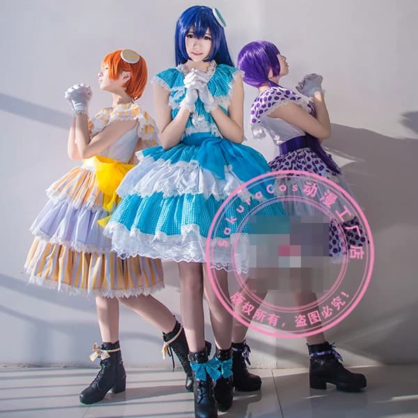 COS-HoHo Anime Lovelive! Lily White 5th Concert Tojo Nozomi Sonoda Umi Hoshizora Rin SJ Abito elegante Costume cosplay uniforme