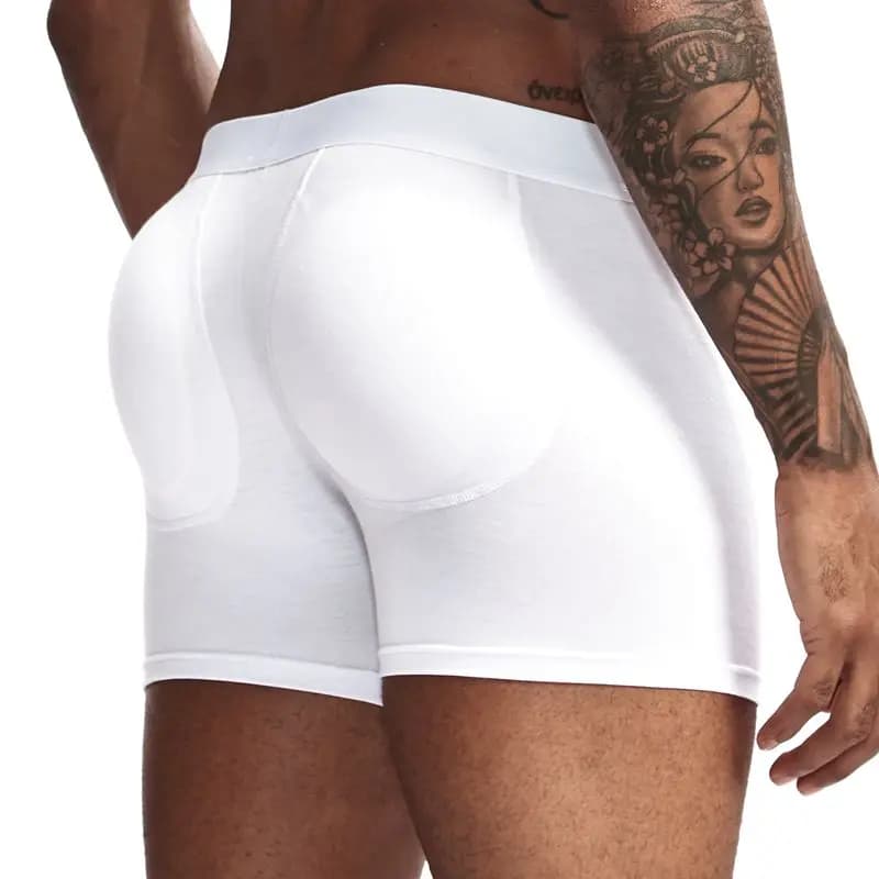 JOCKMAIL Sexy Butt Lifting Underwear Men Padded Boxer Enhancing Hips Push Up Cup Underpants Bulge Pouch Boxers Shorts Breathable