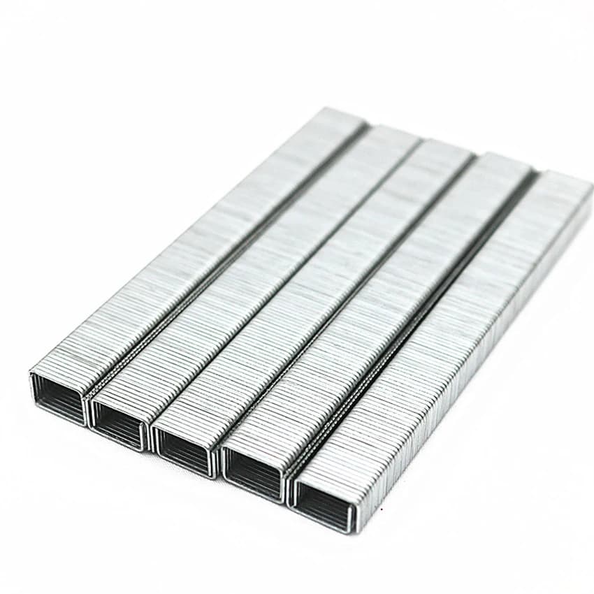Pistola per Chiodi Manuale, Graffette per Artigianato e Fai-da-Te, Ricarica di Graffette di Precisione 2400 Pezzi, 1007F, 10x7mm, Graffette per Tappezzeria e Lavorazione del Legno