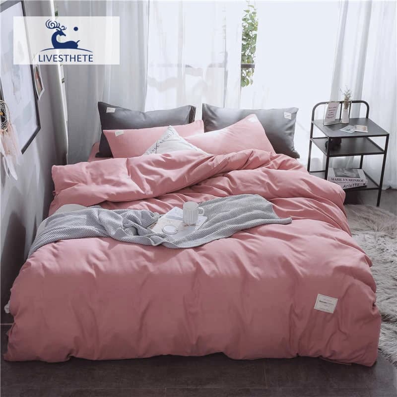 Liv-Esthete di Lusso Rosa Set di Biancheria Da Letto Morbido Stampato Duvet Copertura Piana Copriletto Doppio queen Re Biancheria Da Letto Letto Copriletto copertura Della trapunta