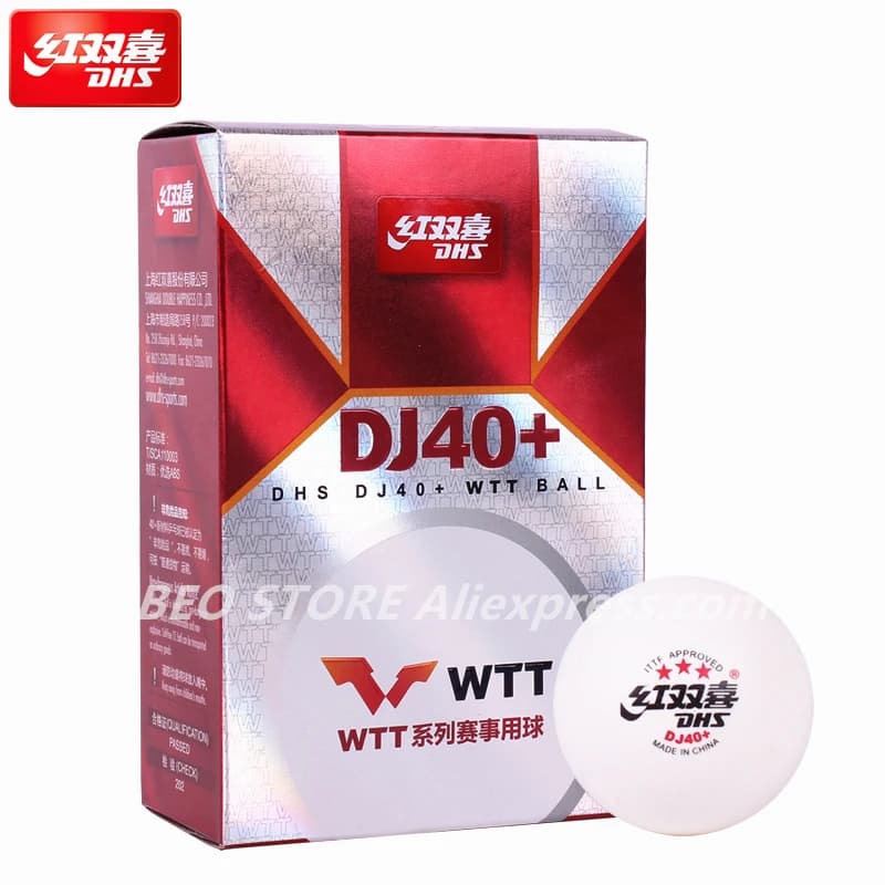 DHS DJ40 + competizione WTT a 3 stelle ITTF 3 stelle nuovi materiali plastica ABS originale DHS pallina da Ping Pong palline da Ping Pong
