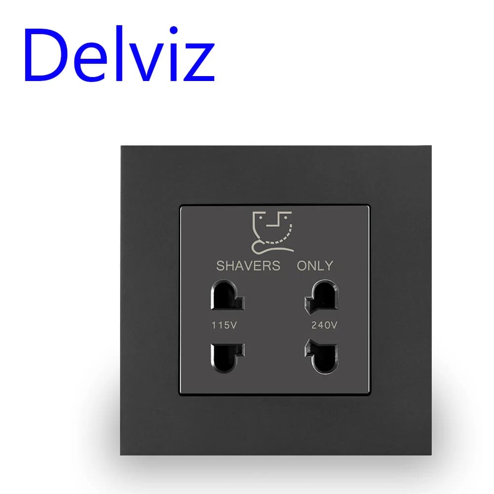 Delviz Bathroom Shaving knife grip, Barba Rasatura Loading Current Grip, UK Standard Panel Wall, 115V 240V, Luxury Hotels Razor