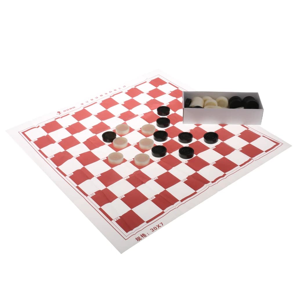 Set di bozze internazionali portatili gioco da tavolo tradizionale scacchi 100 quadrati