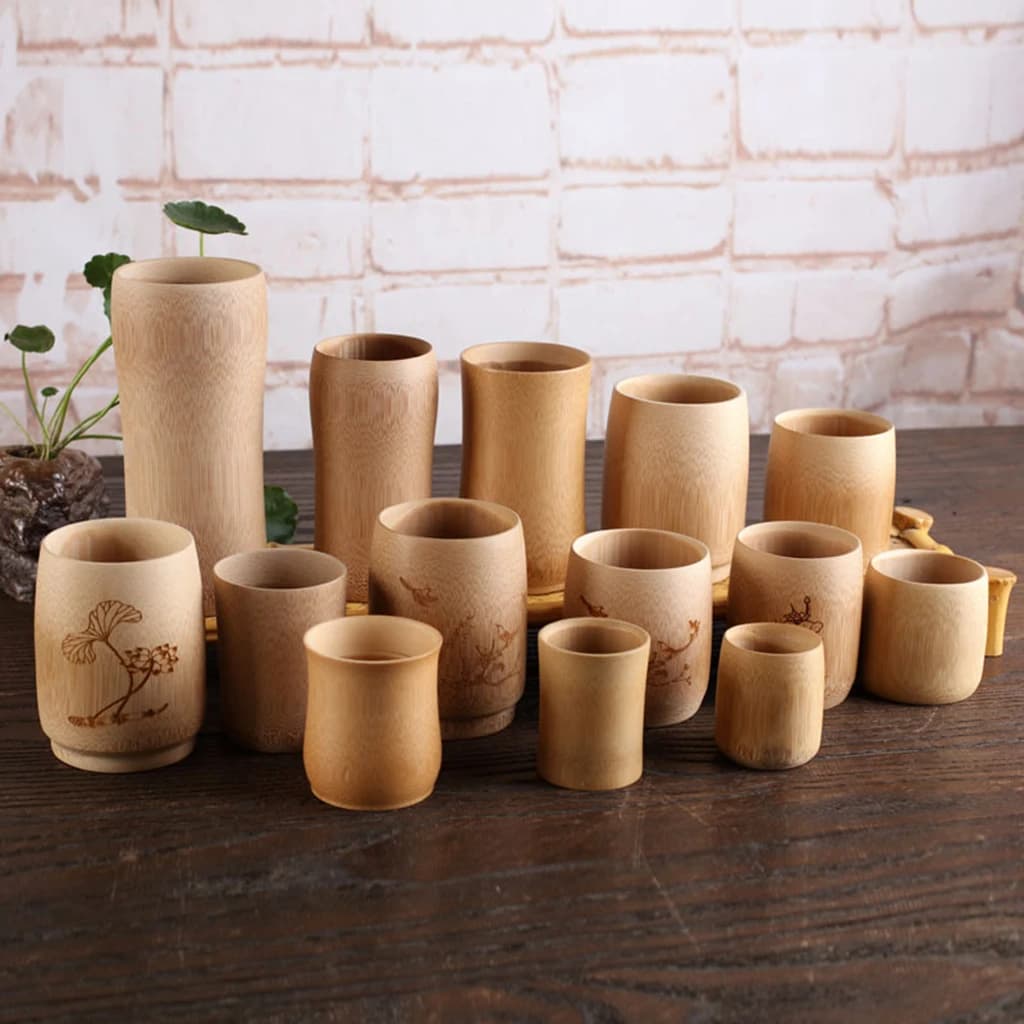 Natural Bambo Mug Cup Drinking Cup Beer Tea Cup Wooden Tea Cup Sake Bamboo