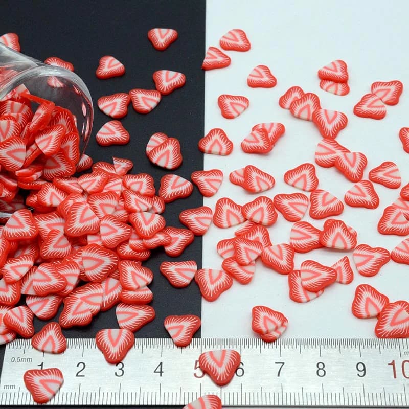 100 g/lotto Polimerica Strawberry Spruzza Bella coriandoli per Artigianato Fare, FAI DA TE