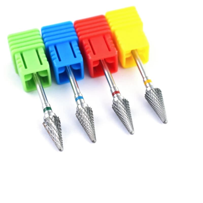 Frese in acciaio al tungsteno per manicure, rimozione di punte per trapano per unghie in smalto gel Strumenti per attrezzature elettriche a forma di ombrello