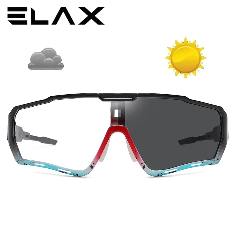 ELAX nuovissimo stile occhiali da sole fotocromatici sport uomo donna Mtb bici occhiali da bicicletta occhiali da ciclismo