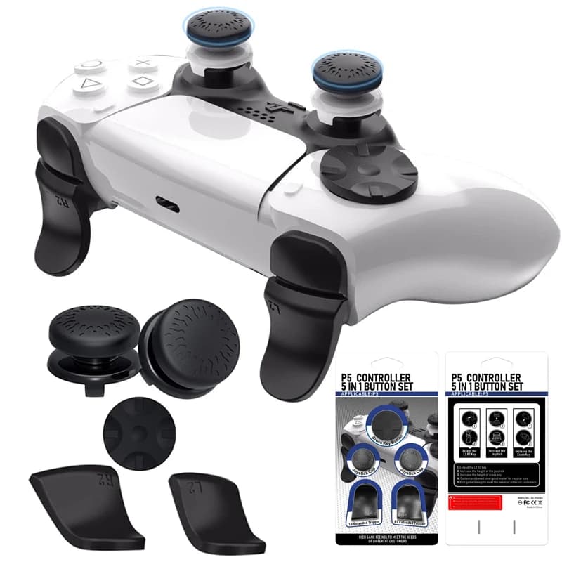 Manopole per pollice 5in1 per controller PS5 Joystick L2 R2 Trigger Extender Caps Thumbsticks per accessori PS5