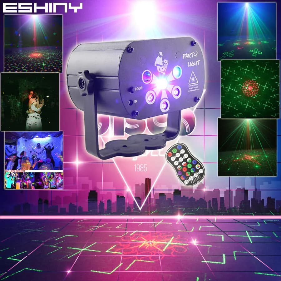 Nuovo DJ RGB LED UV Party Disco Light R & G proiettore Laser 60/120 modelli Dance Birthday Stage effetto illuminazione Mini lampada USB Z5N7