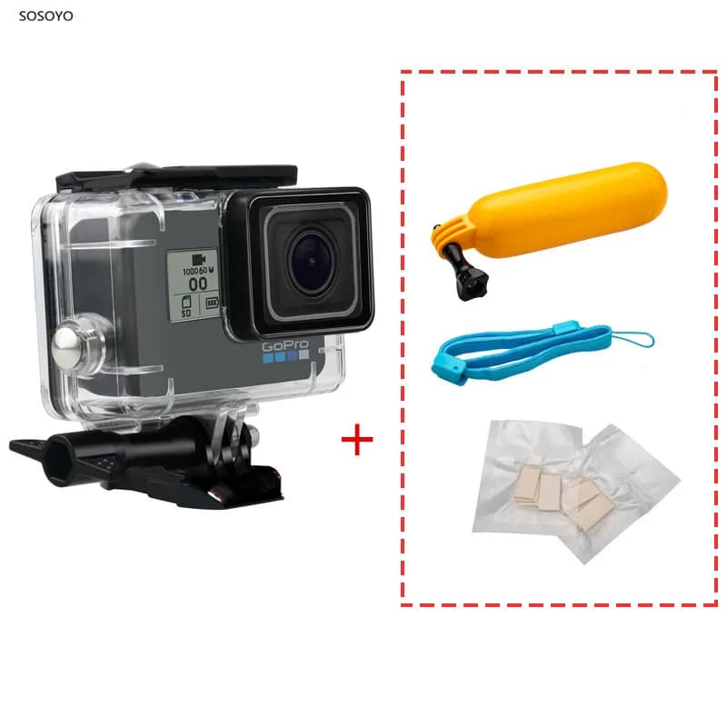 Waterproof Case 45m Underwater Dive Protective Shell Buoyancy Selfie Stick Combo For Gopro Hero 5 6 7 Black Camera Accessories