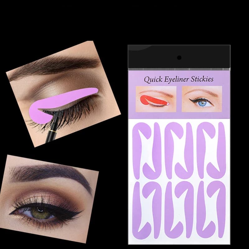 4 sheets/set Eyeliner quick multifunction makeup stickers auxiliary umbrella classic Smokey Cat fish tail pattern beauty tool