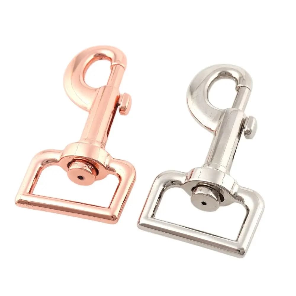 2 pezzi in oro rosa/argento 27mm(1 pollice) metallo girevole grilletto aragosta fermagli Clip moschettone per anello portachiavi parti del sacchetto del mestiere all'aperto