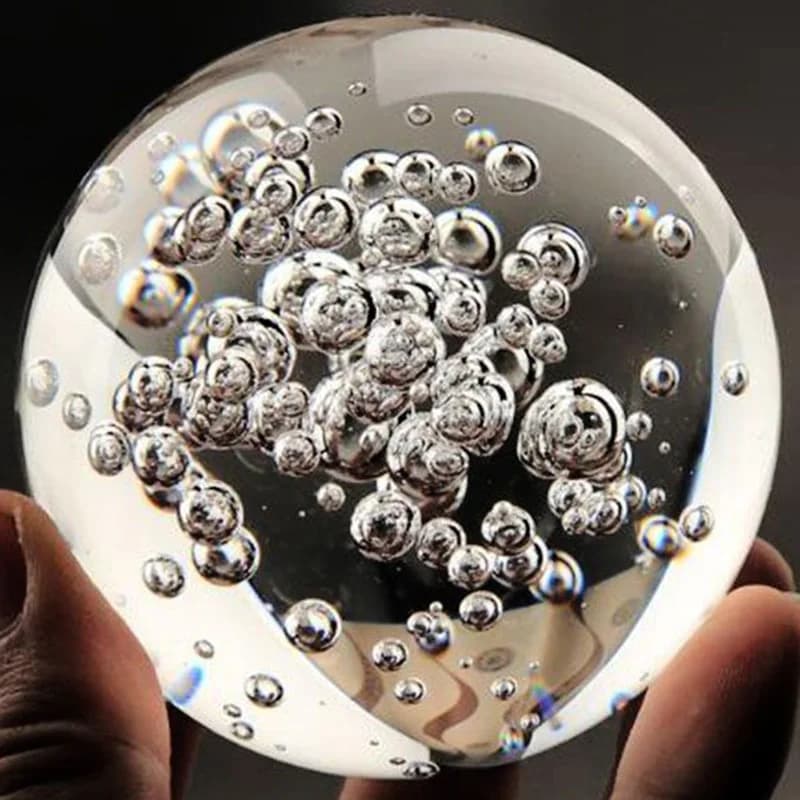 40/60/80MM Clear Bubble sfera di cristallo Home Office Desk decorazione Feng Shui sfera fermacarte fotografia Prop palla magica