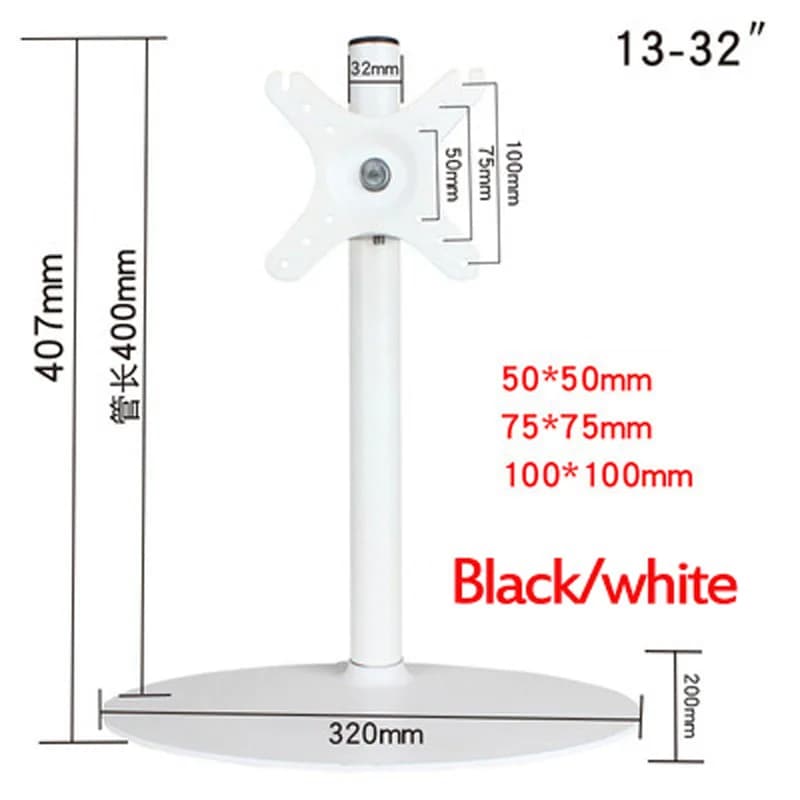 2018 NEW LCD-T1001 single monitor Stand 13"-32" screen Holder Arm computer desktop support with big base simple no arm tv mount