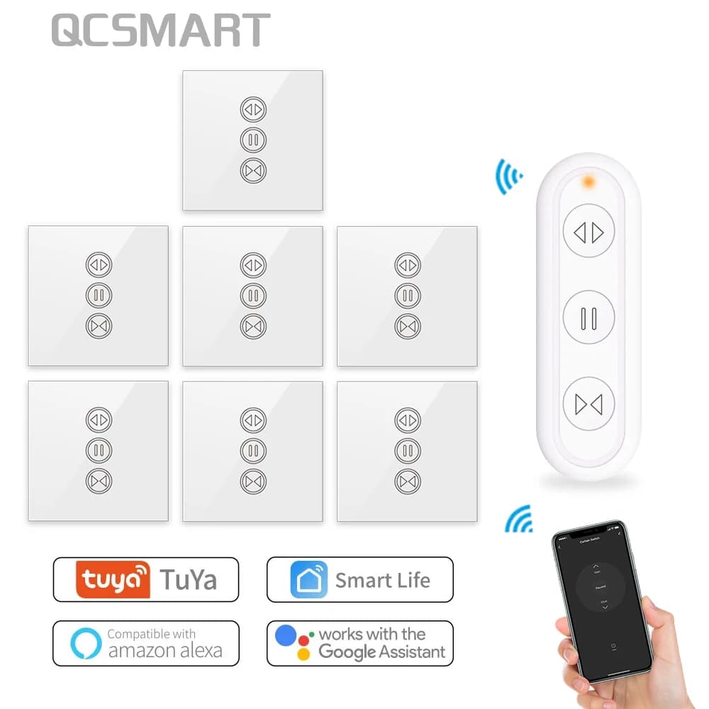 Tuya Smart Life Tende per tende Interruttore telecomando Otturatore elettrico Windows Google Controllo vocale tramite Home Aelxa