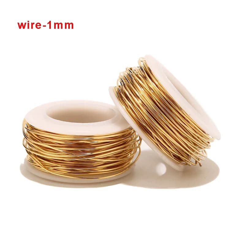 10 meters/rotole gold stainless steel wire 1mm beads rope fishing wire for diy necklace bracelets jewelry creation