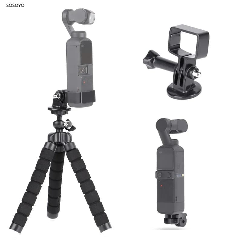 Staffa di espansione telaio fisso 1/4 adattatore treppiede Selfie stick Set di accessori esterni per DJI OSMO Pocket 1 2 Gimbal Camera