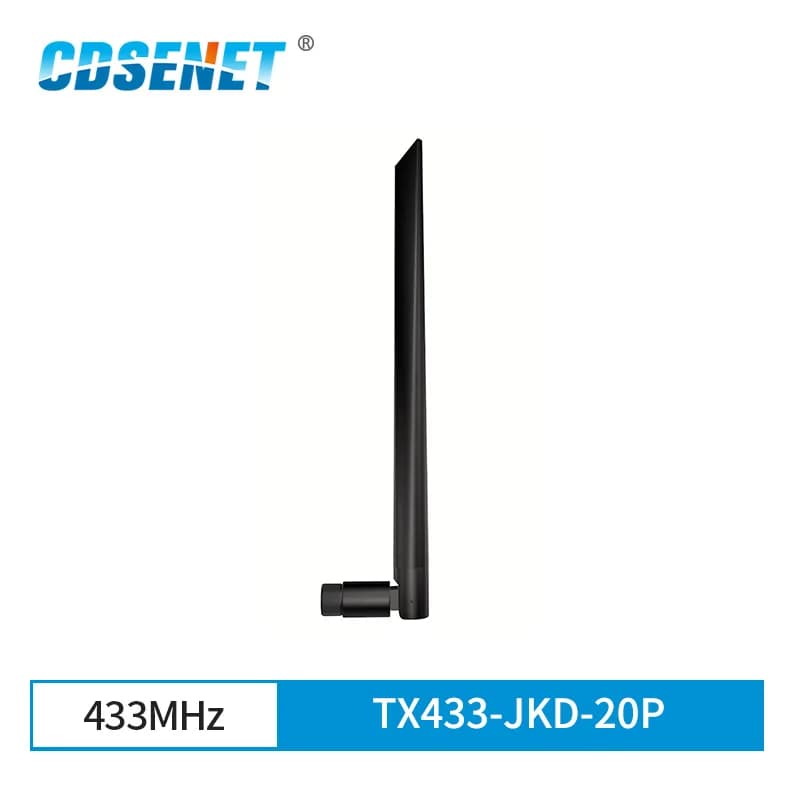 Antenna di gomma diritta omidirezionale TX433-JKD-20P ad alto guadagno SMA-J 4.0dBi dell'antenna 433MHz di Wifi di 2 pz/lotto