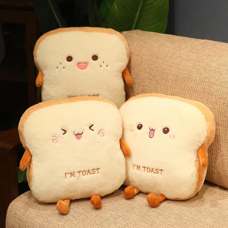 Peluche cuscino per il pane carino simulazione cibo Toast bambola morbida cuscino per le mani caldo cuscino decorazione per la casa giocattoli per bambini regalo di compleanno