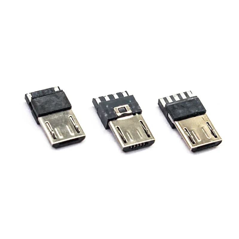 20/50/100pcs micro USB 2.0 Maschio 4p/5Pin Connettori USB Connettore USB Porta Jack Coda Presa Spina Terminale Per Samsung Huawei FAI DA TE