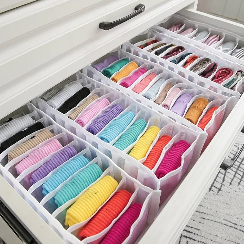 Abbigliamento organizza stoccaggio a casa armadio calze scaffale divisore abbigliamento armadio organizzazione cassetto intimo organizador de ropa